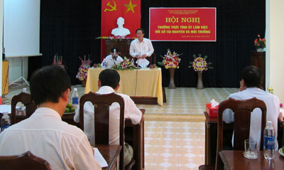 Đồng chí Hoàng Đăng Quang phát biểu kết luận hội nghị.