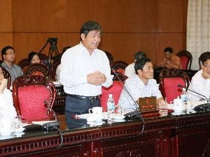 Bộ trưởng Bộ Kế hoạch và Đầu tư Bùi Quang Vinh phát biểu ý kiến. (Ảnh: TTXVN)