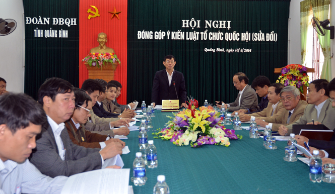 Đồng chí Nguyễn Ngọc Phương, Tỉnh uỷ viên, Phó Trưởng đoàn đại biểu Quốc hội tỉnh kết luận hội nghị.
