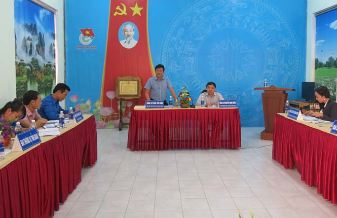 Đồng chí Trần Tiến Dũng, Phó Chủ tịch UBND tỉnh phát biểu tại buổi làm việc