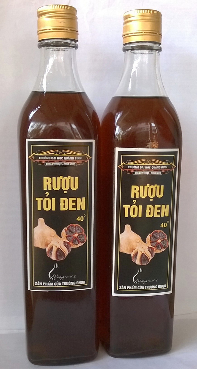 Sản xuất thử nghiệm rượu tỏi đen từ sản phẩm tỏi lên men của Trường đại học Quảng Bình.