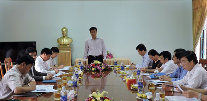 Đồng chí Lương Ngọc Bính, Ủy viên Trung ương Đảng, Bí thư Tỉnh ủy, Chủ tịch HĐND tỉnh kết luận buổi làm việc.