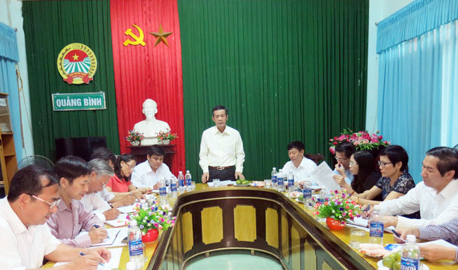 Đồng chí Trần Công Thuật, Phó Bí thư Thường trực Tỉnh ủy, phát biểu tại buổi làm việc.
