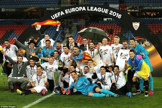 Sevilla vô địch Europa League. (Nguồn: Getty Images)