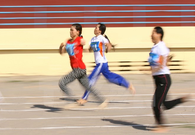 Vận động viên nữ khuyết tật thi chạy. (Ảnh minh họa. Nguồn: TTXVN)