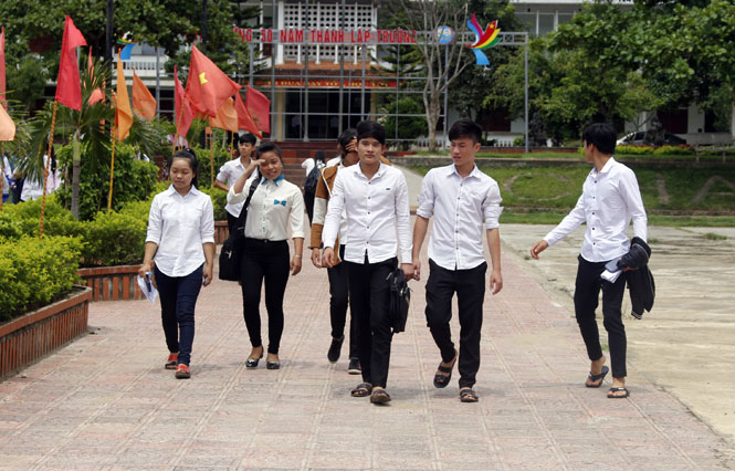 Các thí sinh tại huyện Minh Hóa tự tin bước vào kỳ thi tốt nghiệp THPT Quốc gia.