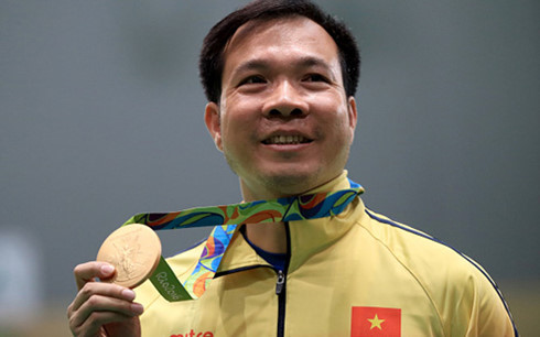  Xạ thủ Hoàng Xuân Vinh đã giành cả 2 tấm huy chương cho Đoàn thể thao Việt Nam ở Olympic Rio (Ảnh: Getty).