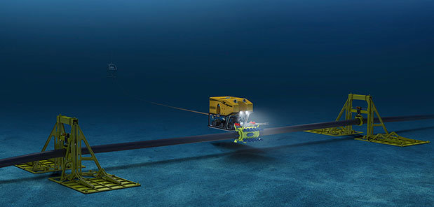 Robot sửa chữa cáp quang biển - Nguồn: Oceaneering