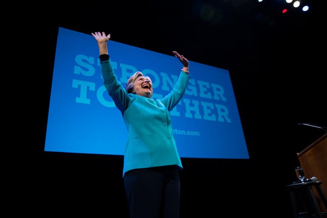 Ứng cử viên Tổng thống Mỹ của Đảng Dân chủ Hillary Clinton đang chiếm ưu thế lớn. (Nguồn: nytimes.com)
