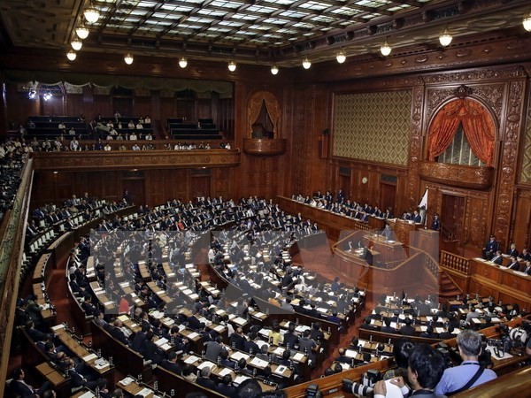 Toàn cảnh một phiên họp của Hạ viện Nhật Bản tại Tokyo. (Ảnh: EPA/TTXVN)
