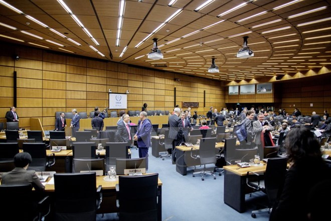 Toàn cảnh một phiên họp của IAEA ở Vienna, Áo ngày 17-11. (Nguồn: EPA/TTXVN)