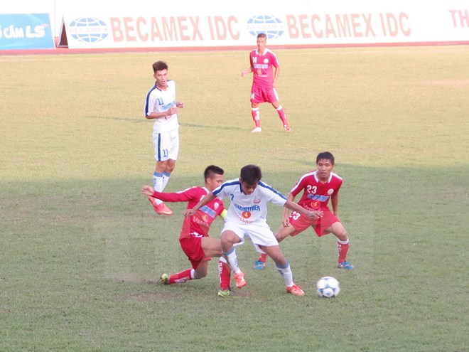 Trận mở màn Vòng chung kết Giải bóng đá U19 quốc gia năm 2016. (Ảnh: Tiên Minh/TTXVN)