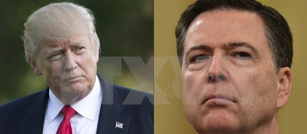 Tổng thống Mỹ Donald Trump (trái) và cựu Giám đốc FBI James Comey (phải). (Nguồn: AFP/TTXVN)