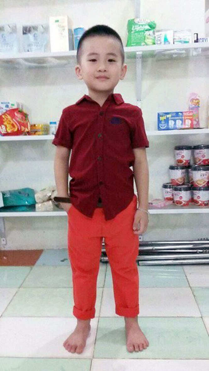 Cháu Trần Trung Nghĩa (6 tuổi) bị mất tích khi đang chơi trong sân nhà.