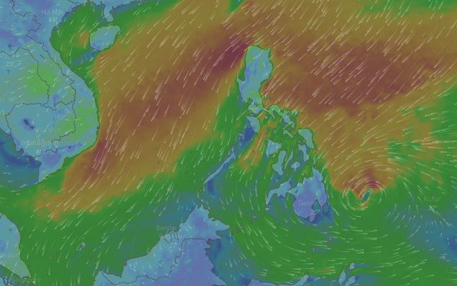  Năm nay mùa bão, áp thấp nhiệt đới sẽ đến sớm trên Biển Đông - Ảnh: Windy