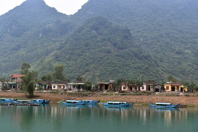 Phong cảnh hữu tình thu hút khách du lịch tại xã Sơn Trạch.
