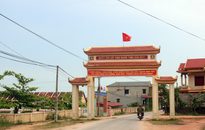 Một góc xã nông thôn mới Quảng Tùng hôm nay.