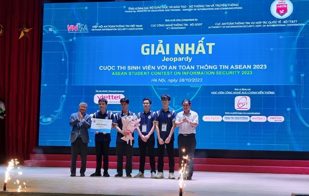 Đội Galacticos-4869 đạt giải Nhất cuộc thi "Sinh viên với an toàn thông tin ASEAN 2023'"