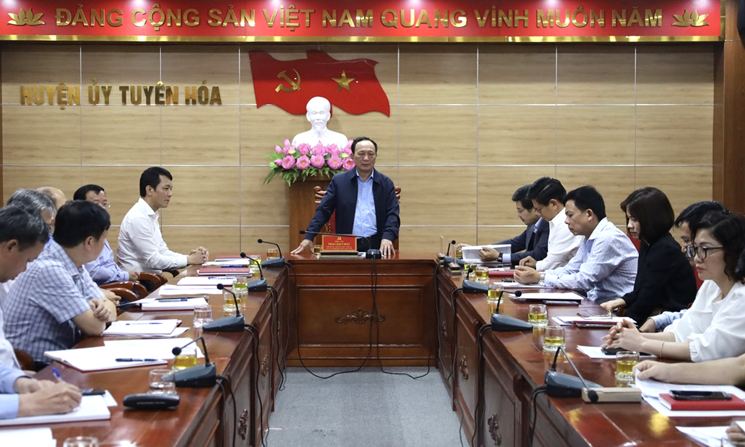 Đồng chí Phó Bí thư Thường trực Tỉnh ủy làm việc với Đảng bộ huyện Tuyên Hóa