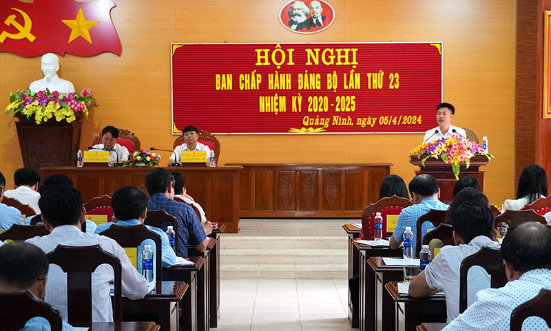 Hội nghị Ban Chấp hành Đảng bộ huyện Quảng Ninh lần thứ 23