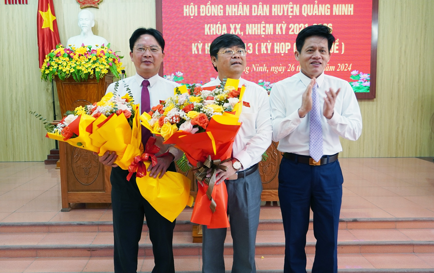 Đồng chí Phạm Trung Đông được bầu làm Chủ tịch HĐND huyện Quảng Ninh