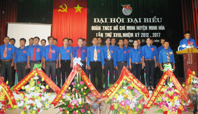 Ban chấp hành Huyện đoàn Minh Hóa khóa XVIII ra mắt.