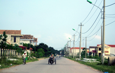 Tổ dân phố 3, thị trấn Kiến Giang ngày càng khang trang.