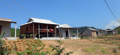 Một góc làng công nhân Vân Kiều ở Ngân Thủy.