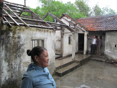 Ngôi nhà của gia đình nạn nhân Võ Ngọc Thành đã bị sập sau cơn mưa đầu mùa năm 2012.
