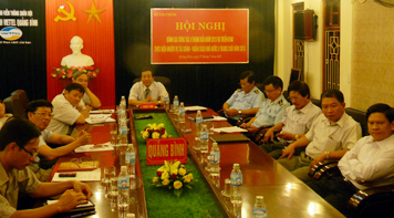 Quang cảnh hội nghị tại điểm cầu trực tuyến Quảng Bình.