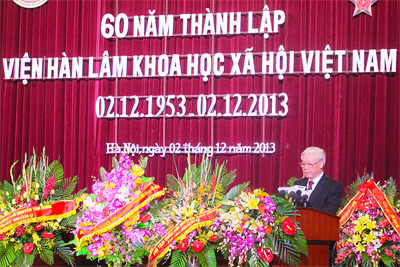 Tổng Bí thư Nguyễn Phú Trọng phát biểu tại Lễ kỷ niệm.