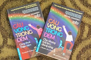 Bìa hai tập sách Cầu vồng trong đêm.