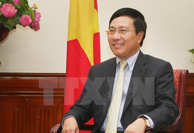 Phó Thủ tướng Chính phủ, Bộ trưởng Bộ Ngoại giao Phạm Bình Minh. (Ảnh: Phương Hoa/TTXVN)