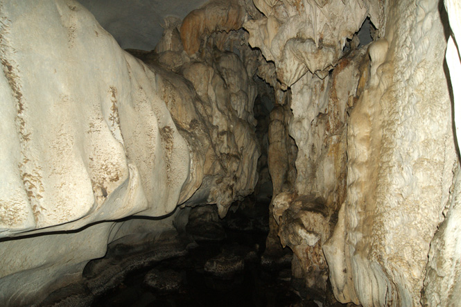 Thạch nhũ tráng lệ trong lòng hang đá.