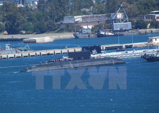 Tàu ngầm Hải Phòng HQ-184. (Ảnh: Tiên Minh/TTXVN)