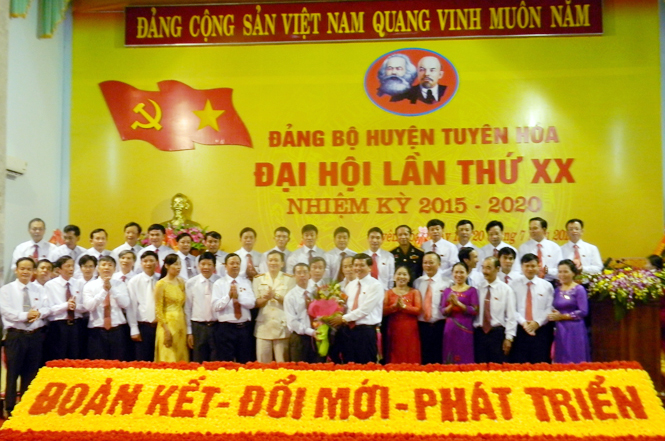 Ban Chấp hành Đảng bộ huyện Tuyên Hóa nhiệm kỳ 2015-2020.