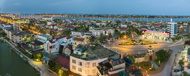 Thành phố Đồng Hới ngày càng phát triển, văn minh, hiện đại.