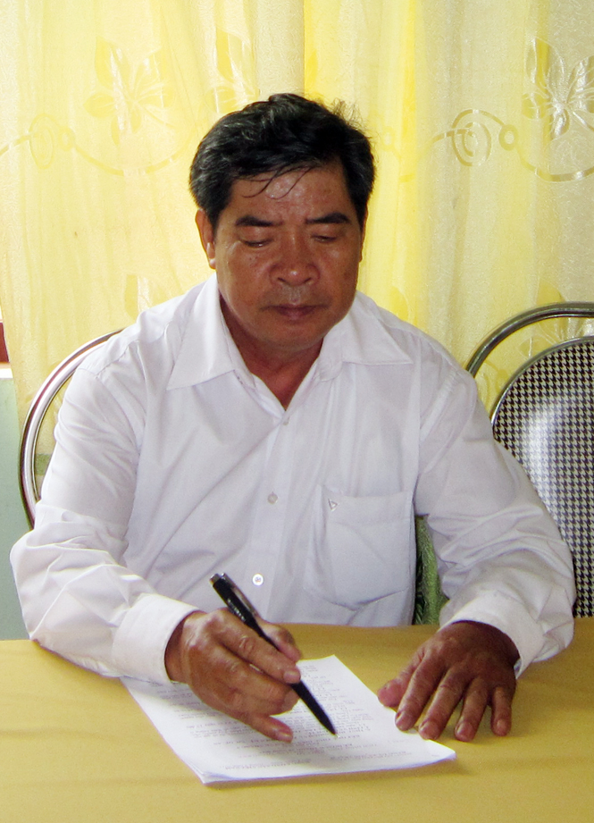 Đồng chí Nguyễn Văn Hòa, Chủ tịchỦy ban Mặt trận TQVN xã Sơn Trạch, huyện Bố Trạch.
