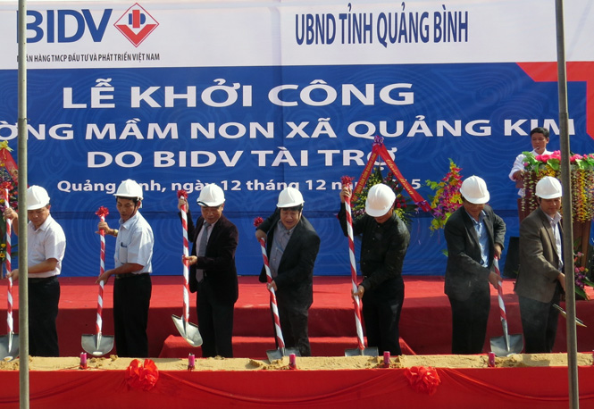 Lễ khởi công xây dựng trường mầm non xã Quảng Kim (Quảng Trạch).