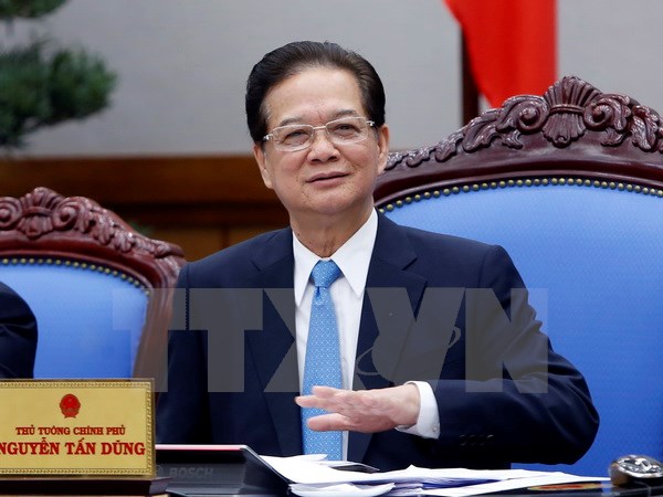 Thủ tướng Nguyễn Tấn Dũng chủ trì Phiên họp Chính phủ tháng 3. (Ảnh: Đức Tám/TTXVN)