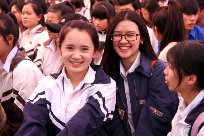 Học sinh tham dự chương trình tư vấn tuyển sinh - hướng nghiệp năm 2016 do báo Tuổi Trẻ tổ chức - Ảnh: Trần Huỳnh