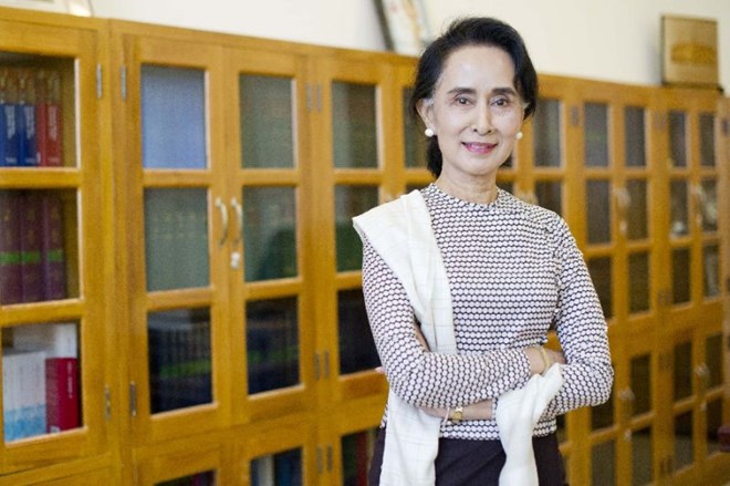 Cố vấn nhà nước kiêm Bộ trưởng Ngoại giao Myanmar Aung San Suu Kyi. (Nguồn: AFP)