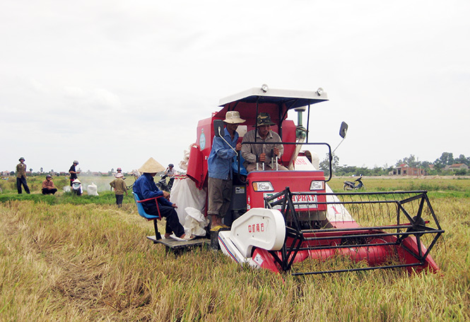 Huyện Lệ Thủy đẩy mạnh cơ giới hóa trong sản xuất nông nghiệp.