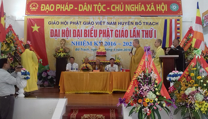 Ban Trị sự GHPG Việt Nam huyện Bố Trạch tổ chức Đại hội đại biểu Phật giáo lần thứ I.