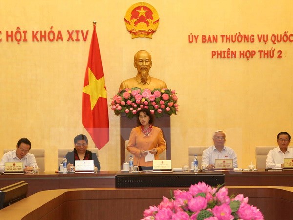 Chủ tịch Quốc hội Nguyễn Thị Kim Ngân phát biểu bế mạc phiên họp. (Ảnh: Phương Hoa/TTXVN)