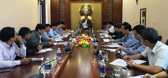 Đồng chí Lê Minh Ngân, Tỉnh ủy viên, Phó Chủ tịch UBND tỉnh phát biểu kết luận tại buổi làm việc