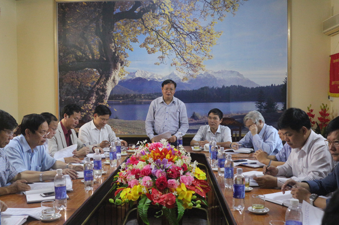 Đồng chí Lê Minh Ngân, Phó Chủ tịch UBND tỉnh kết luận tại buổi làm việc.