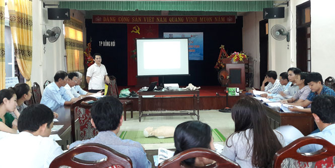 Tập huấn phòng ngừa thảm họa cho Ban chỉ huy phòng chống thiên tai và nhóm hỗ trợ kỹ thuật xã Bảo Ninh và phường Phú Hải  