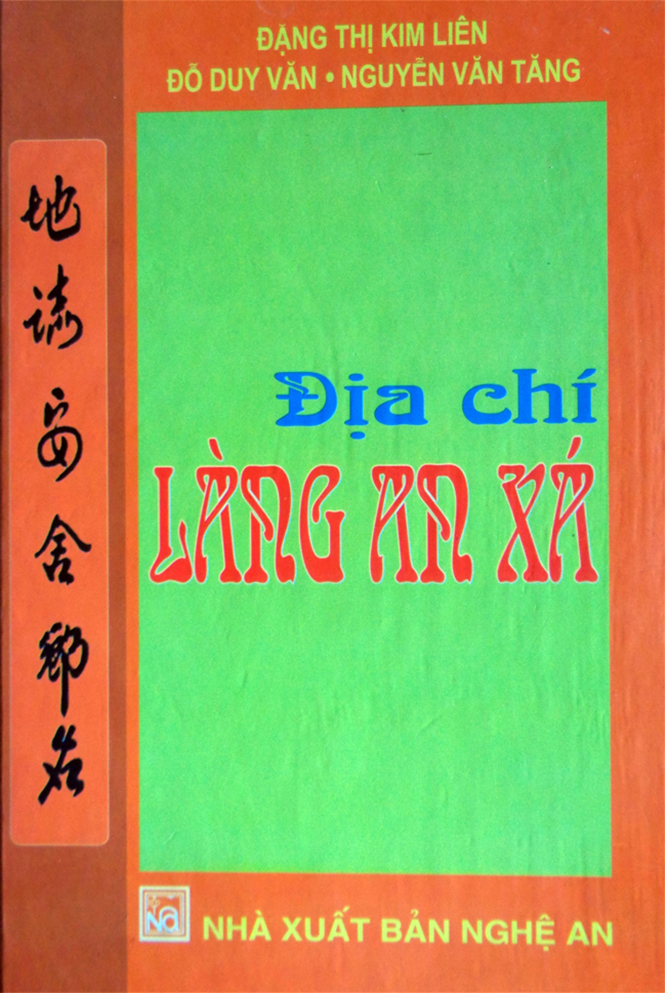 Bìa cuốn sách “Địa chí làng An Xá”.