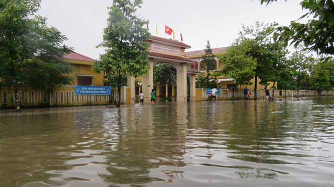 Sở GD-ĐT yêu cầu các đơn vị, trường học trong tỉnh theo dõi tình hình mưa lũ để cho học sinh nghỉ học, bảo đảm an toàn tuyệt đối cho các em.